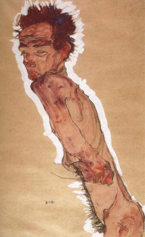 Egon Schiele Naked Self-portrait Germany oil painting art
